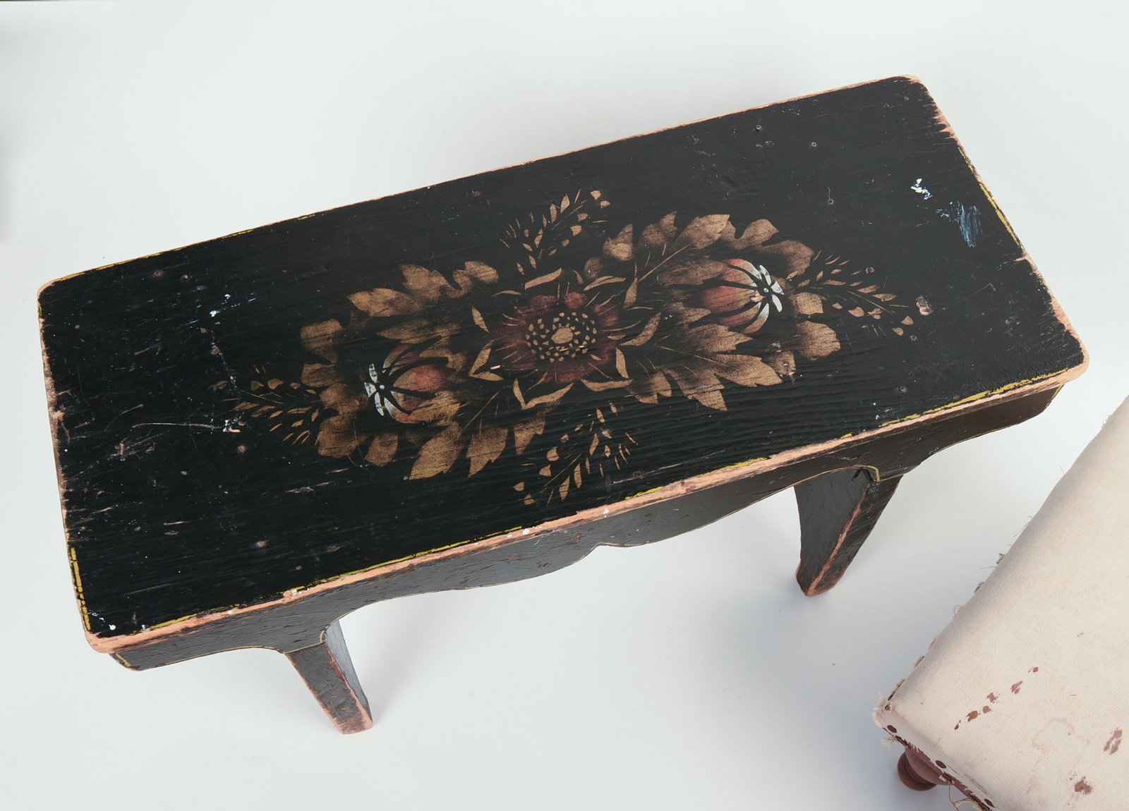 TWO ANTIQUE FOOTSTOOLS. - 2