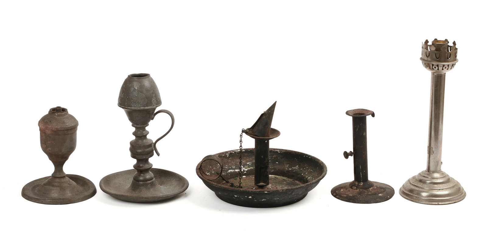 GROUP OF EARLY LIGHTING DEVICES. (1 of 3)