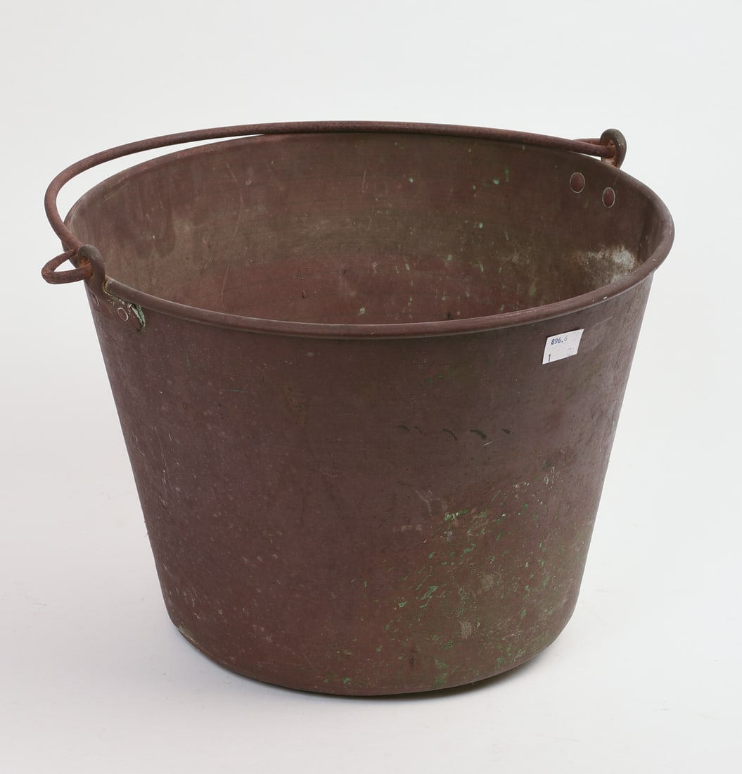 SMALL COPPER APPLE BUTTER PAIL. - 2