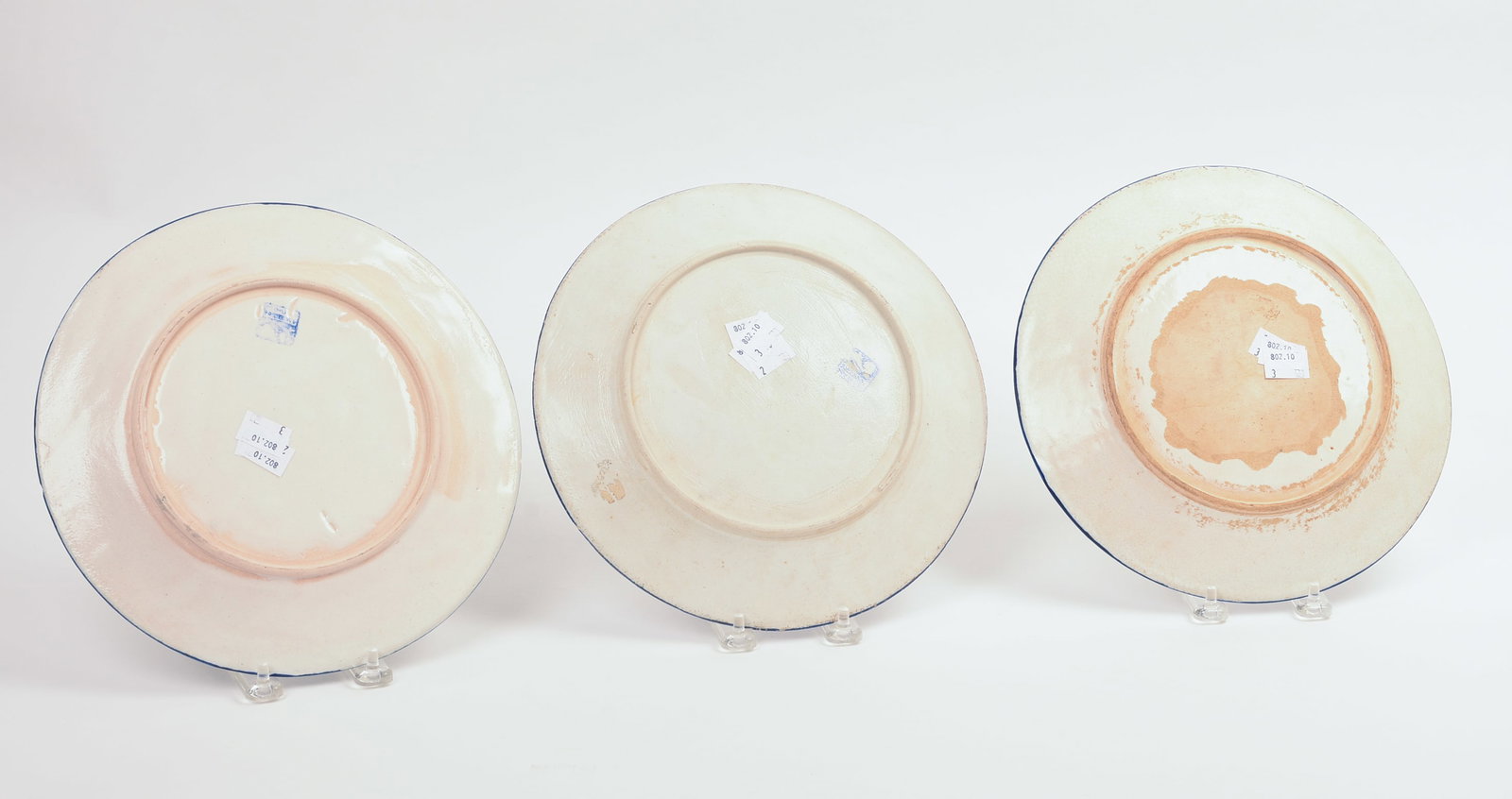 THREE DEDHAM POTTERY PLATES. - 4
