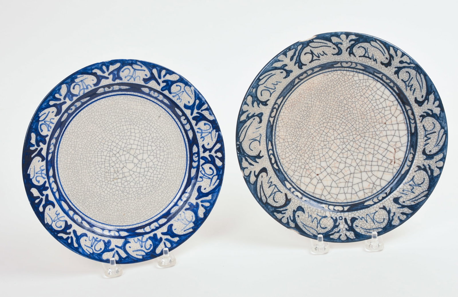 SIX DEDHAM POTTERY RABBIT PATTERN PLATES. - 3