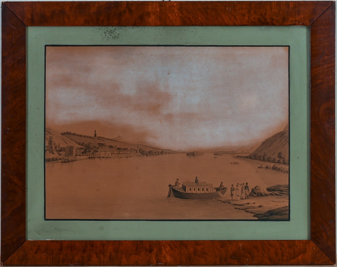 Early 19th Century European River Landscape. (1 of 2)
