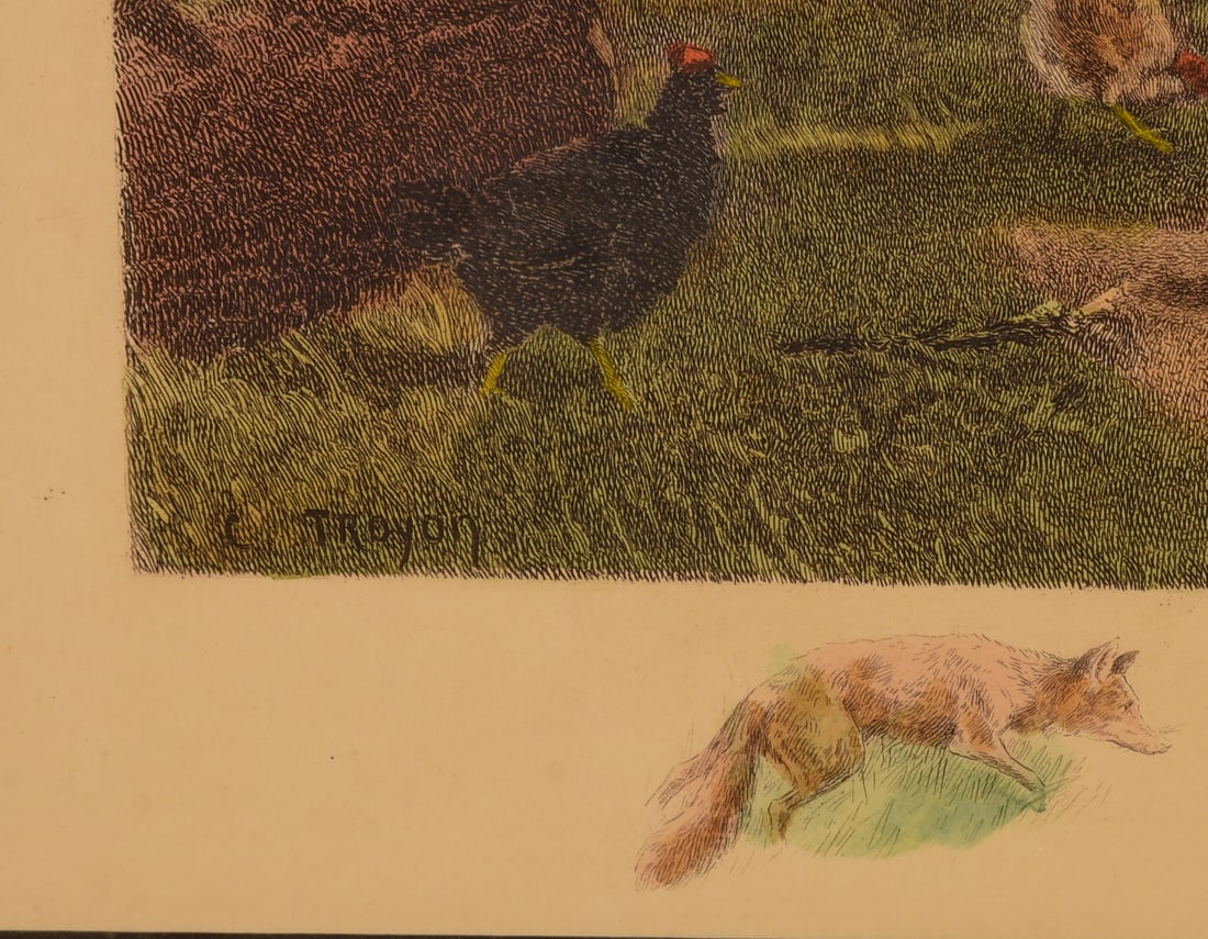 Barnyard Lithograph, After Constance Troyon. - 2