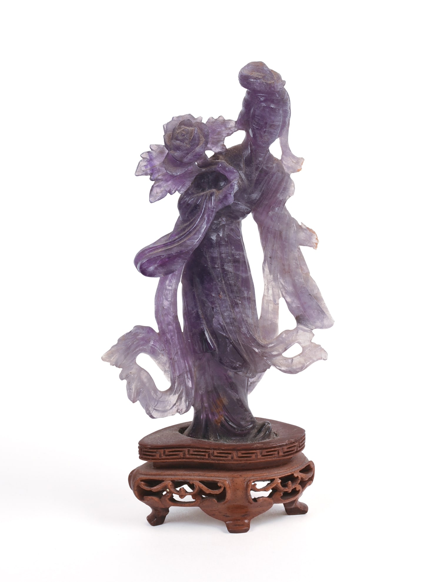Chinese Carved Amethyst Figure (1 of 7)