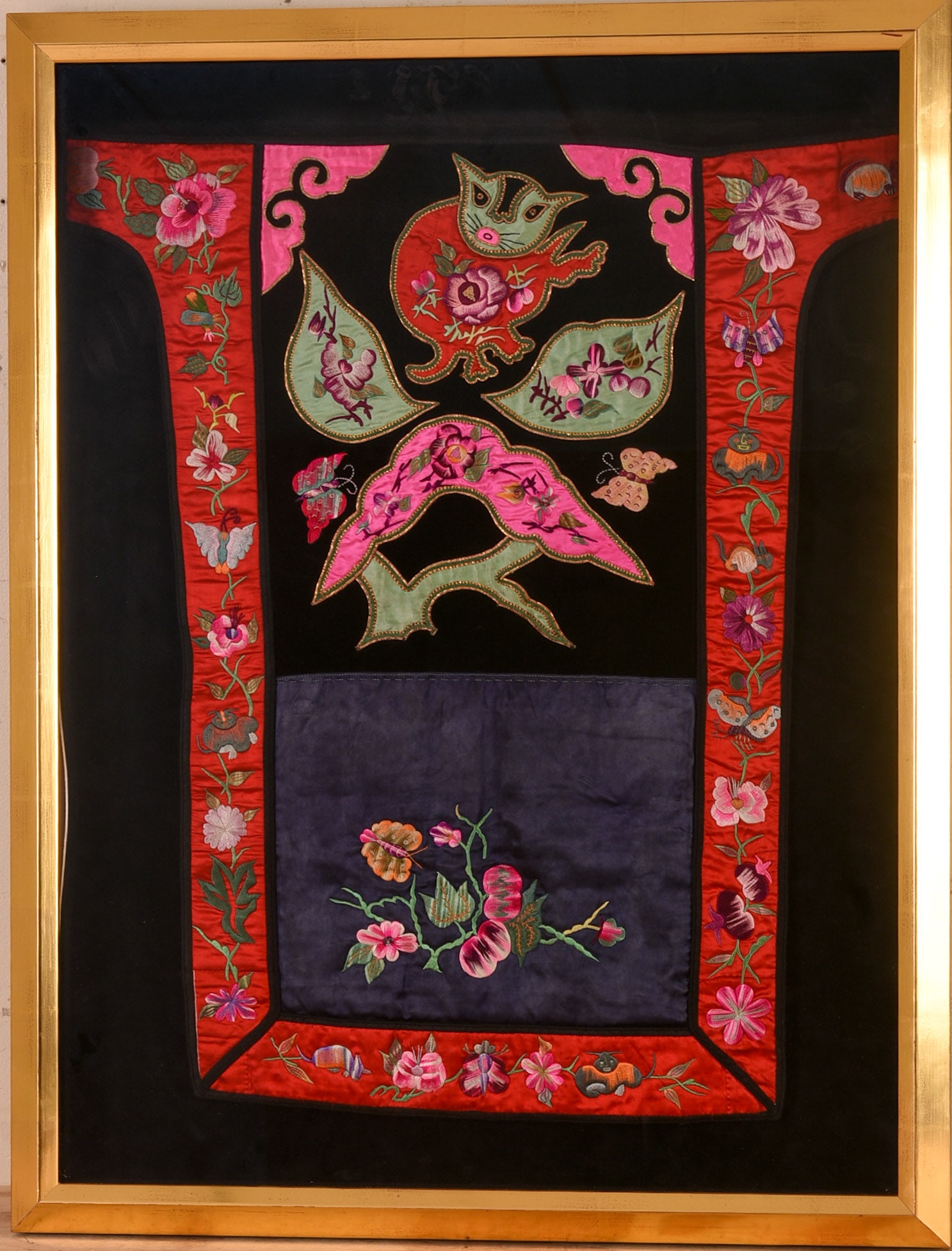 Chinese Dong People Embroidered Baby Carrier. (1 of 3)