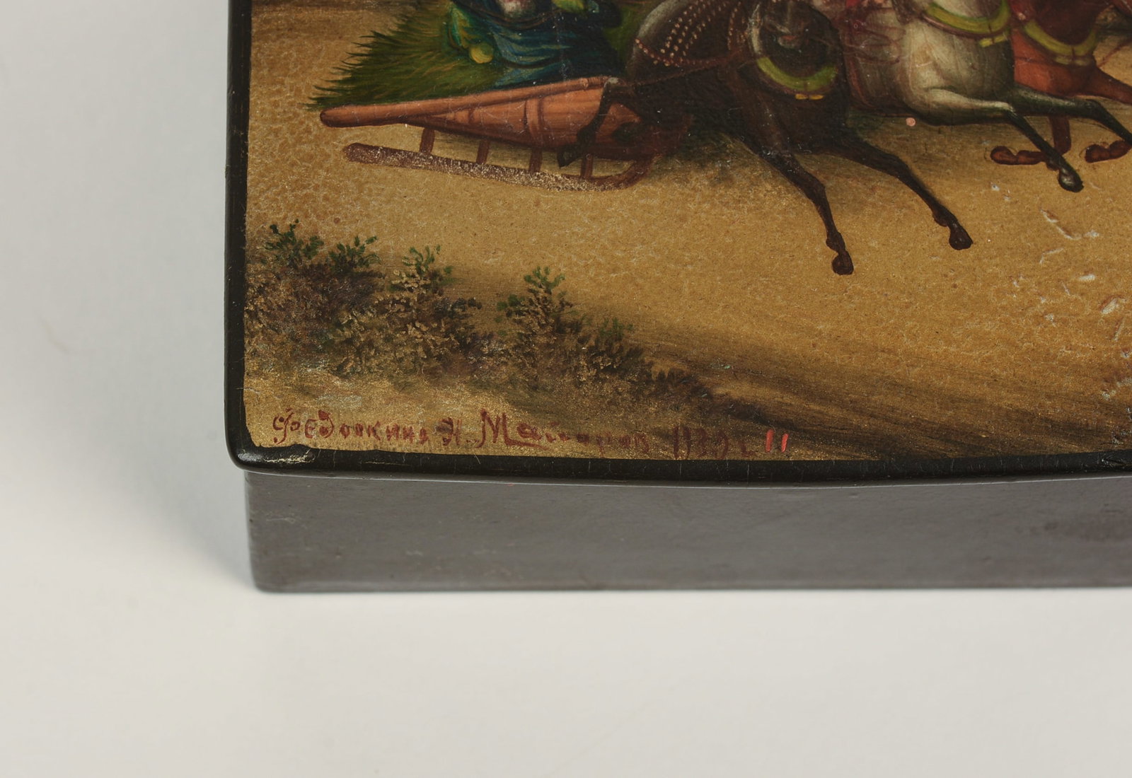 Two Russian Lacquer Boxes. Both signed. - 5