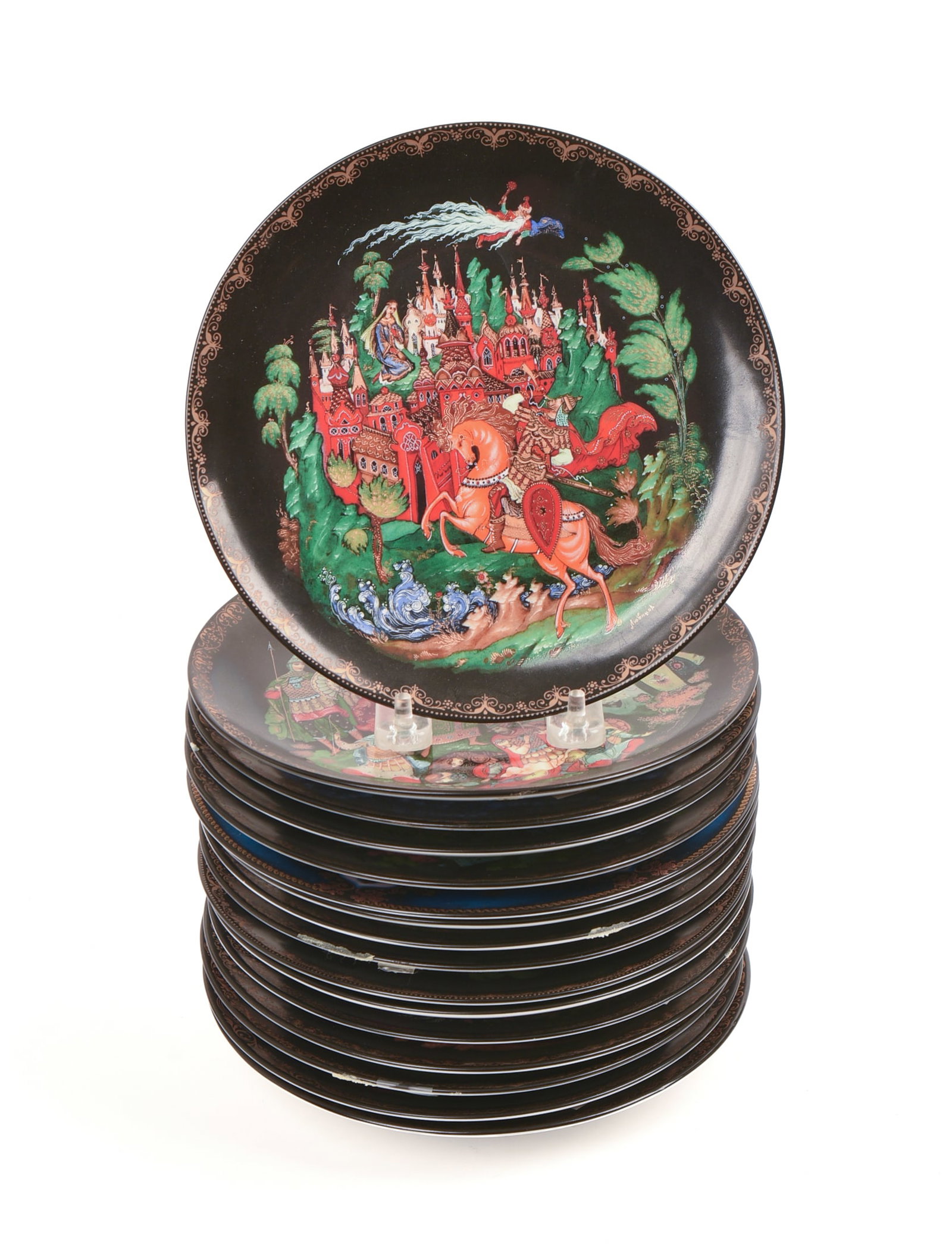 Sixteen Bradford Exhange Russian Legends Plates.: Diameter 8 inches. Good condition.