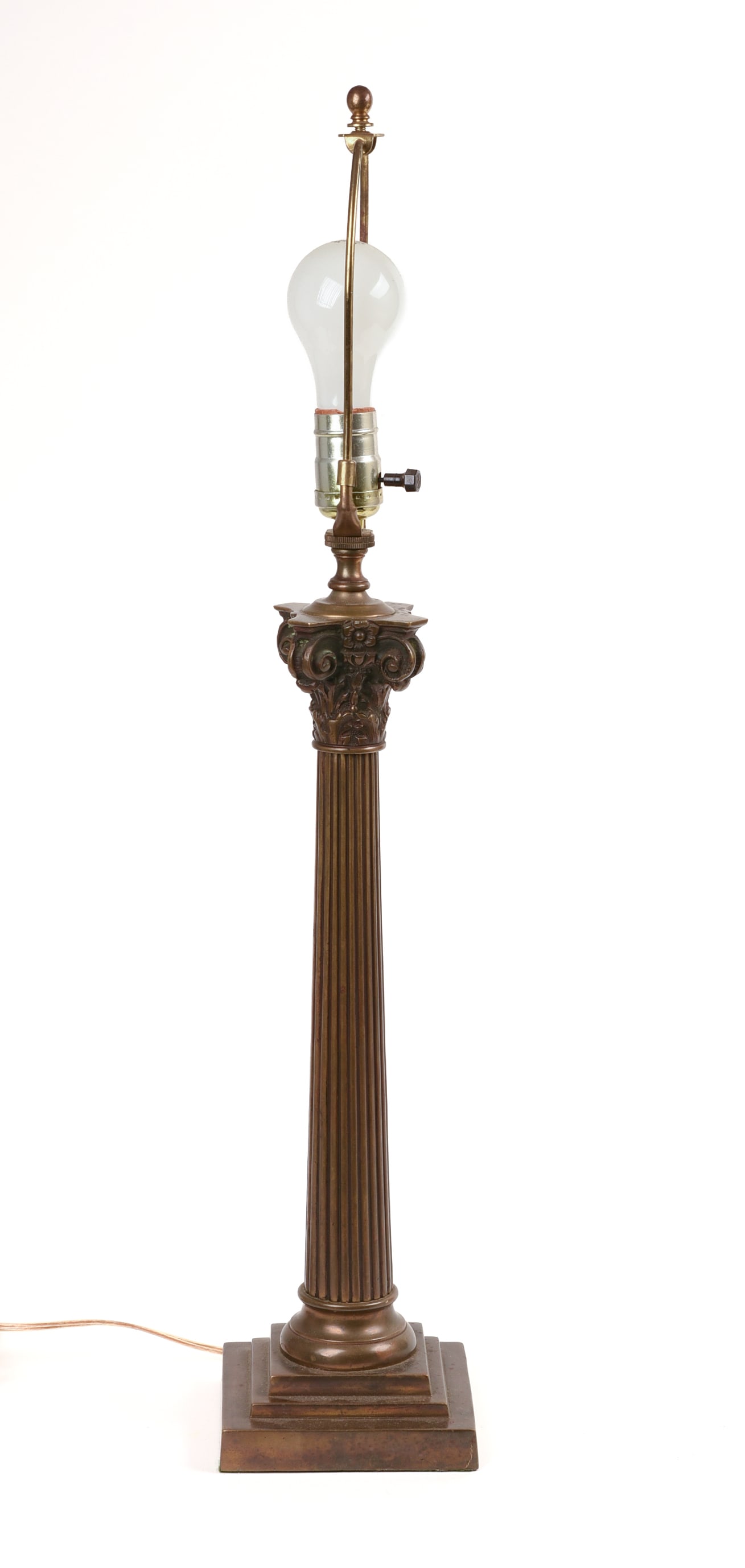 Bronze Corinthian Column Table Lamp. 100-200 (1 of 3)