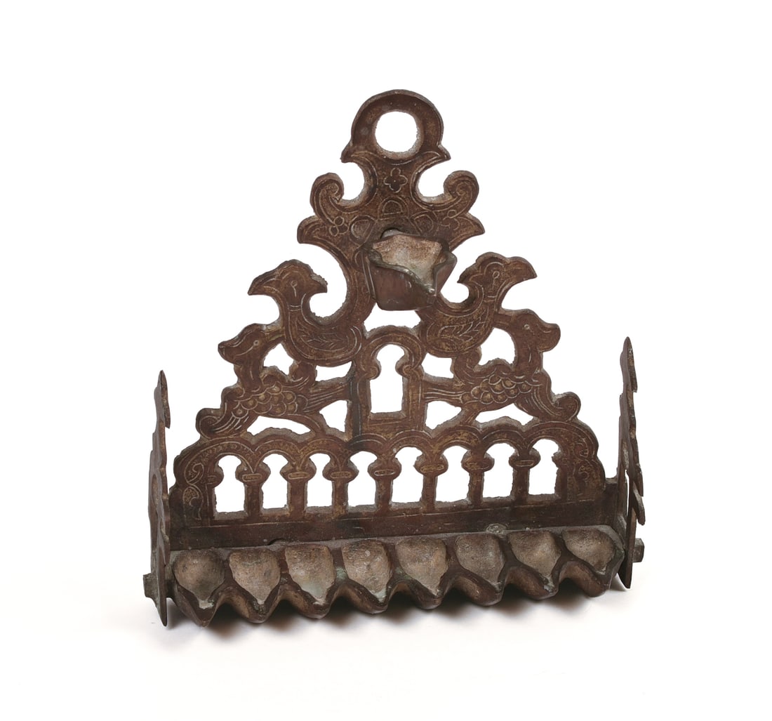 Antique Jewish Bronze Menorah (1 of 4)