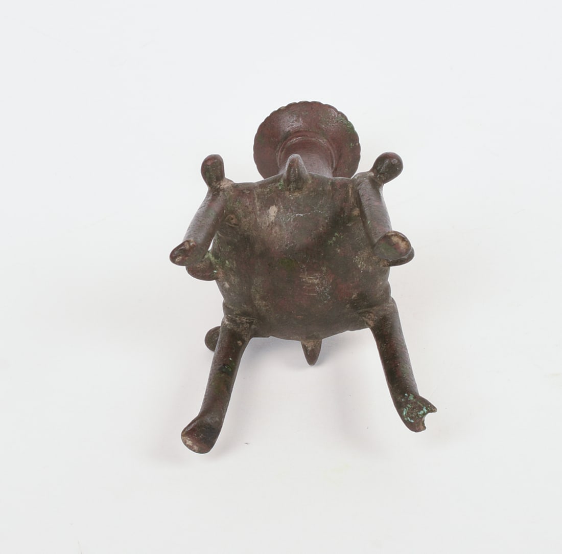 Antique Middle Eastern Bronze Kohl Container - 3