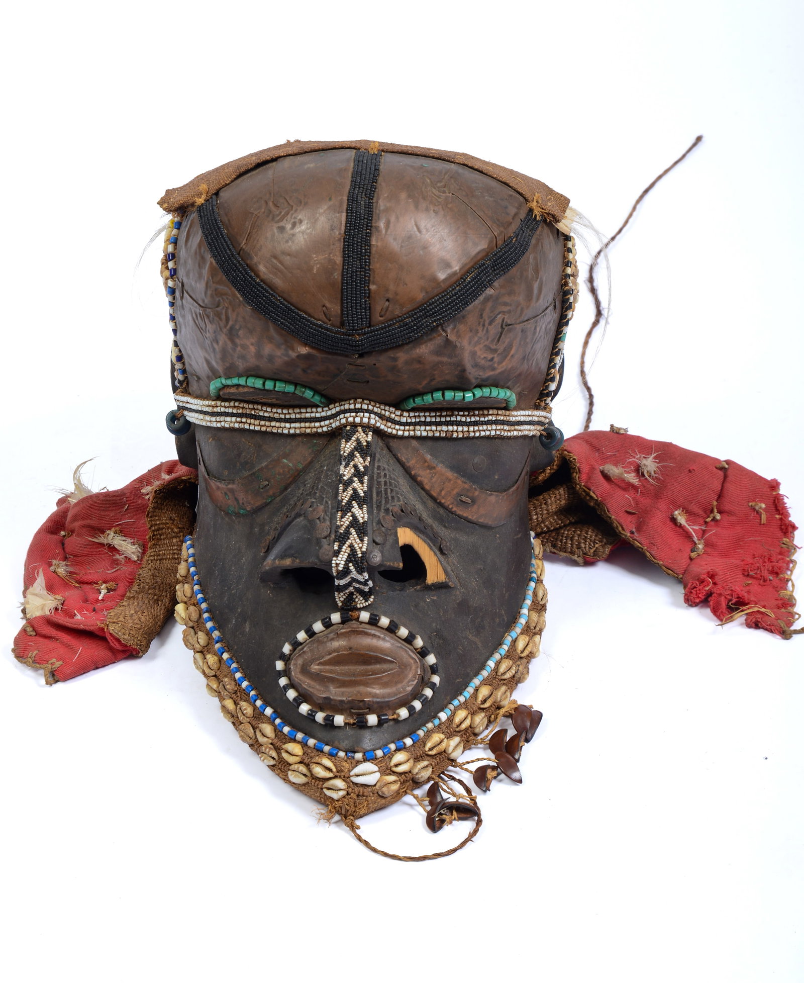 African Tribal Mask With Shells. (1 of 4)