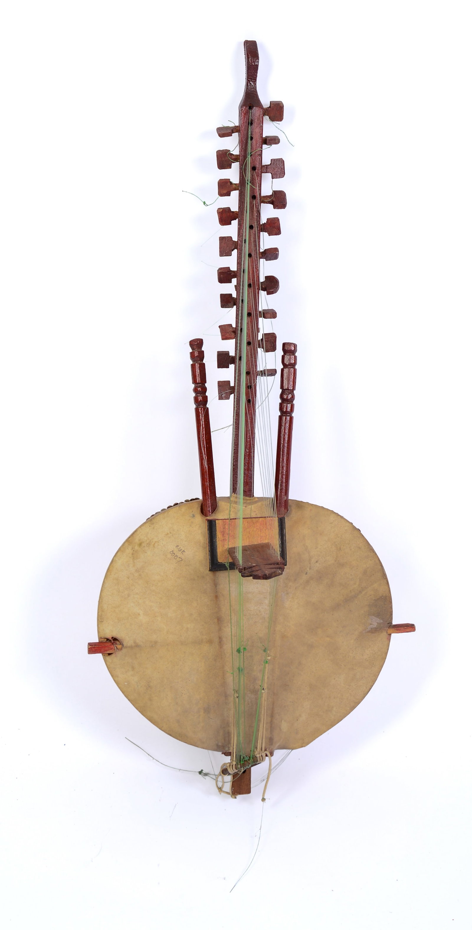 Vintage African Kora.: Length 41 inches. Some wear.