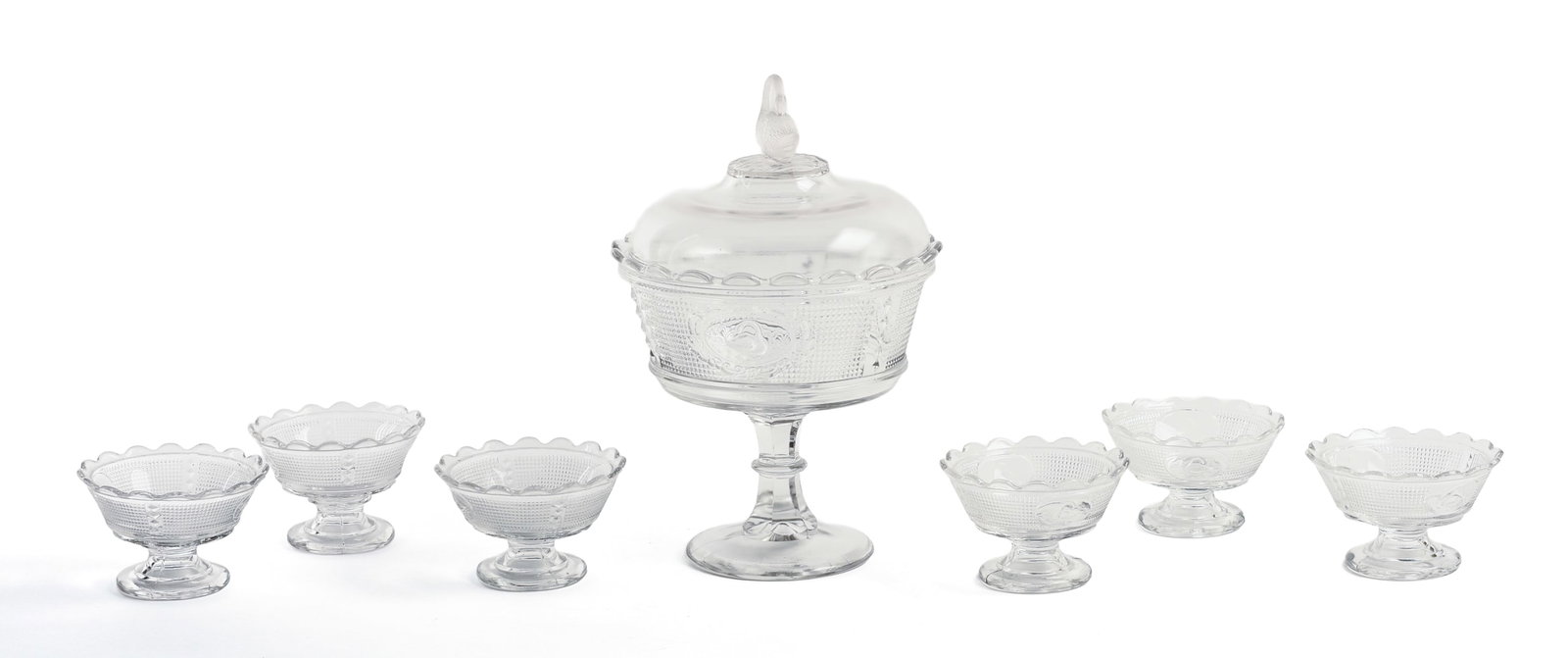 Pressed Glass Trifle Set. (1 of 4)