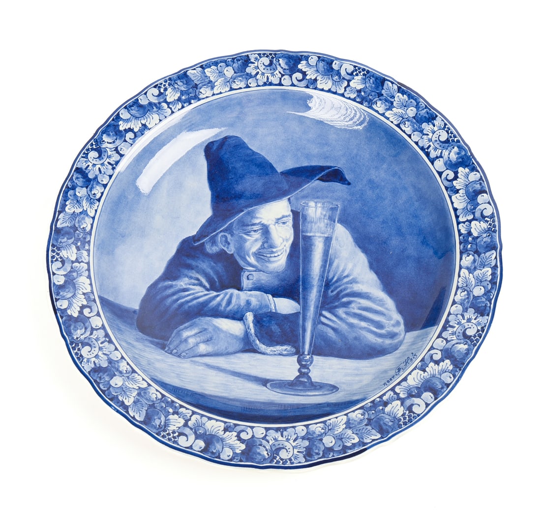 1953 Royal Delft Charger.: Diameter 16 inches, good condition.