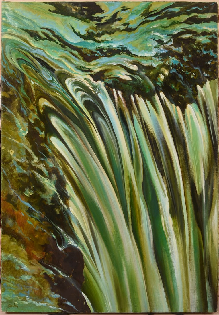 John Squadra (b. 1932). Waterfall. (1 of 3)