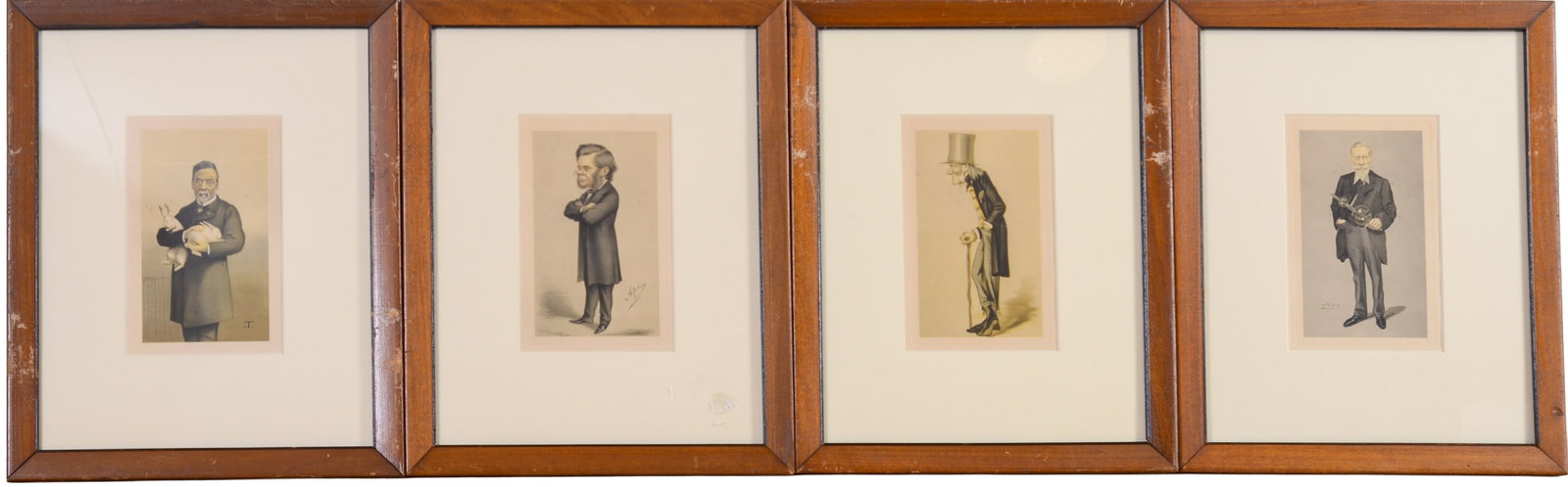 Four Framed Engravings of British Scientists. (1 of 2)