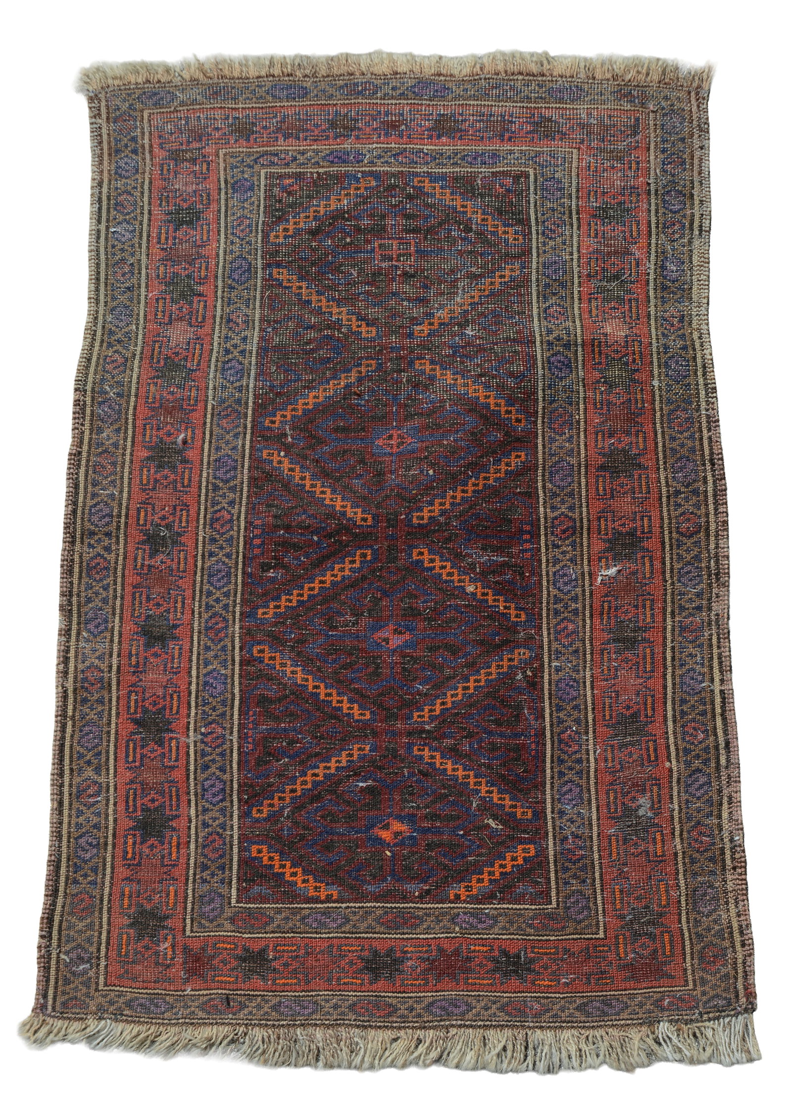 Small Oriental Mat.: 38 x 25.5 inches