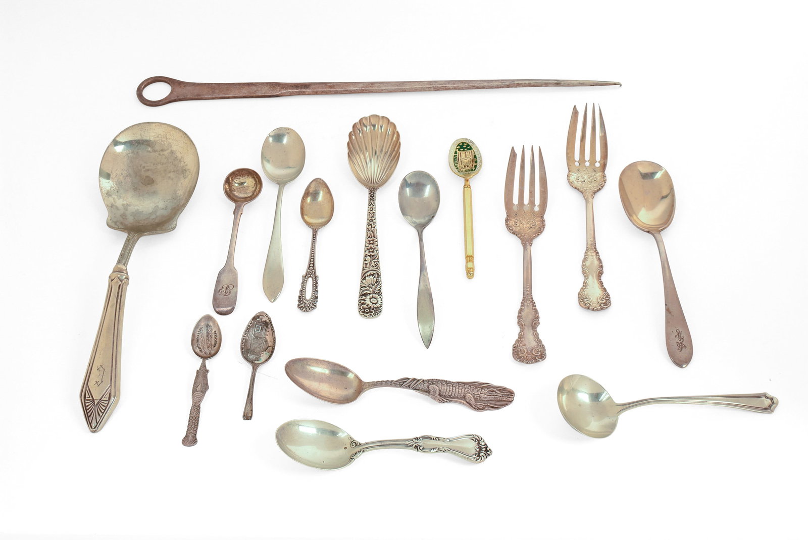 Group of Sterling Silver Flatware.: Also includes a letter opener, total weight 289 grams.