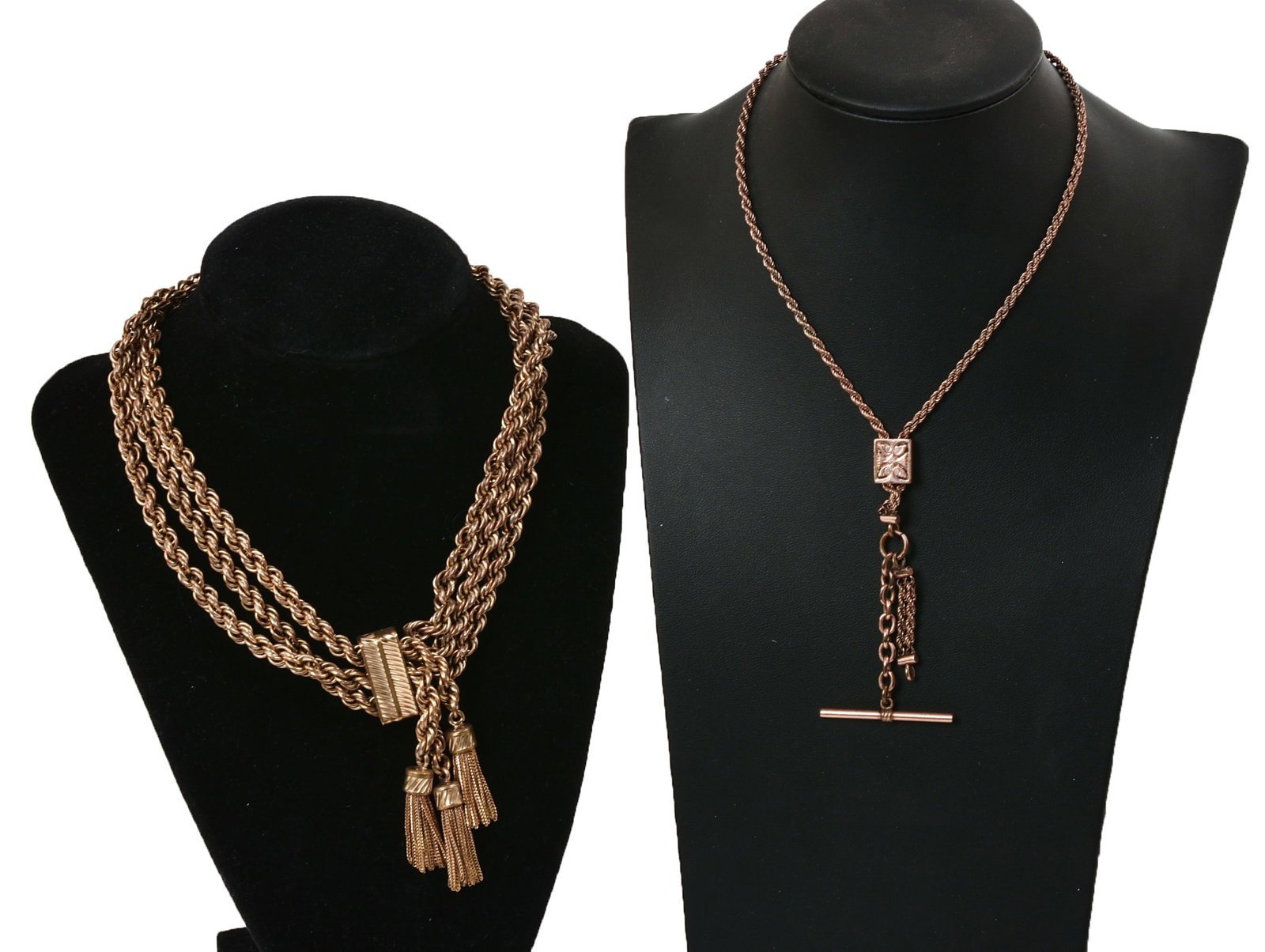 Victorian Gold Filled Necklace and a Watch Fob.: Length of necklace 16 inches.