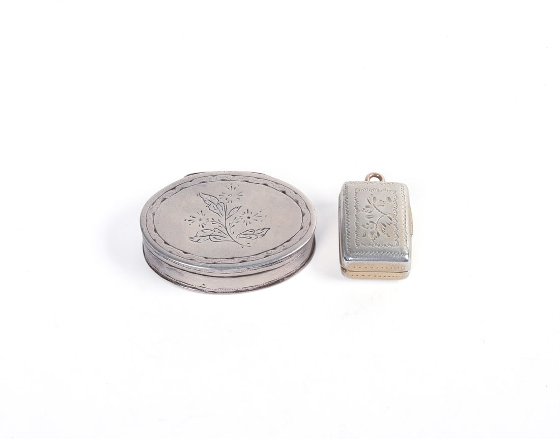 Two Sterling Silver Vinagrettes.: Larger 1.5 x .5 x 1 inch.