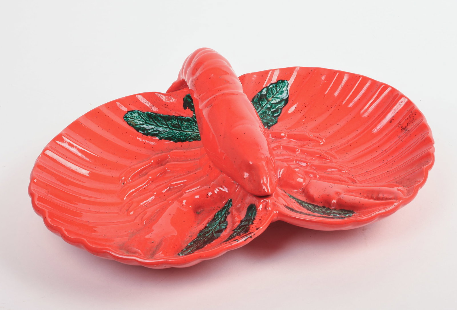 Mid Century Ceramic Lobster Dish.: 15 x 10 inches, marked Holland Mold. Very good condition.