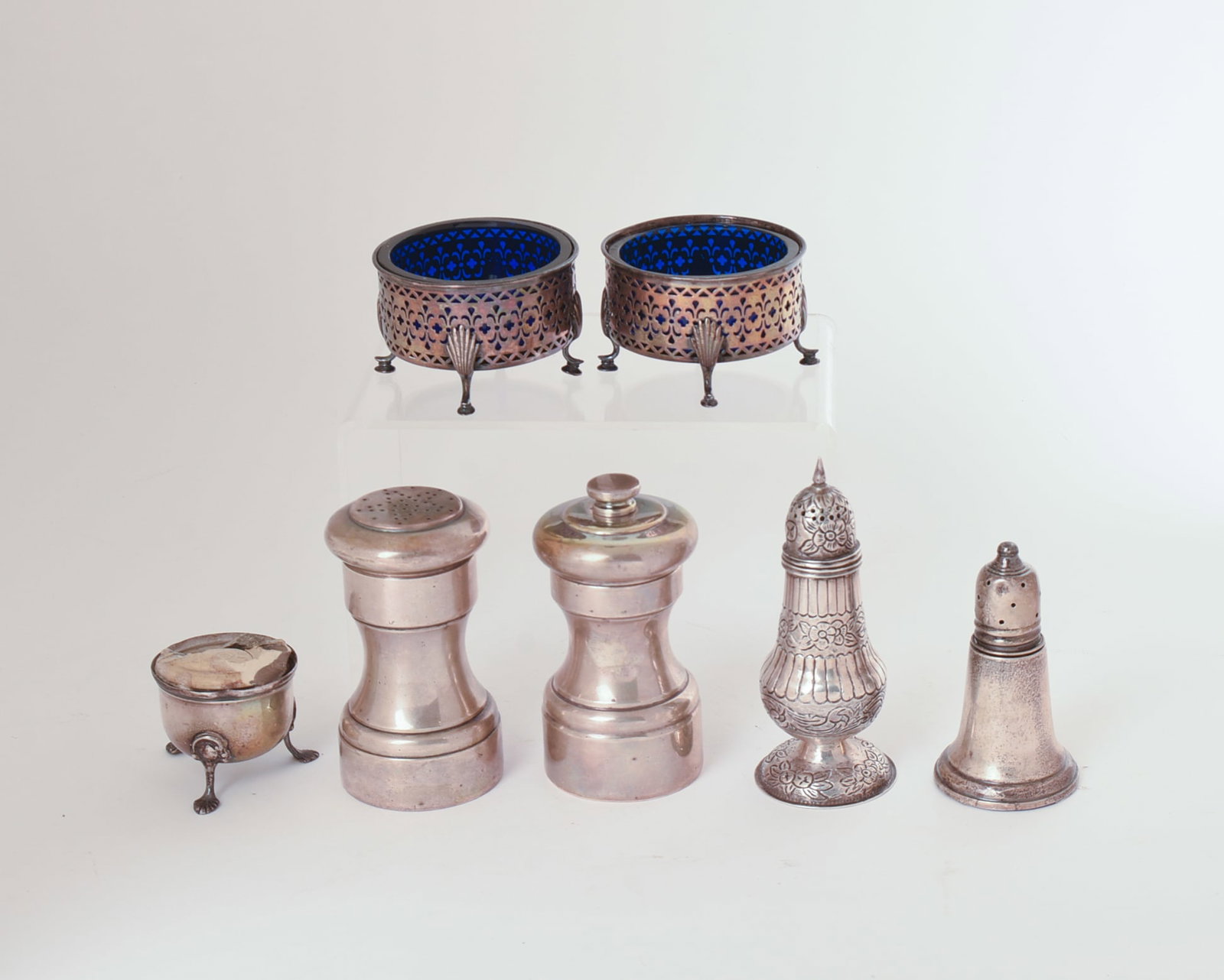 Five Silver Salts and a Pepper Grinder. - 3