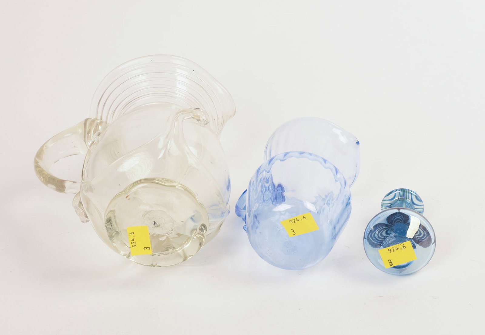 Three Blown Glass Pieces. - 6