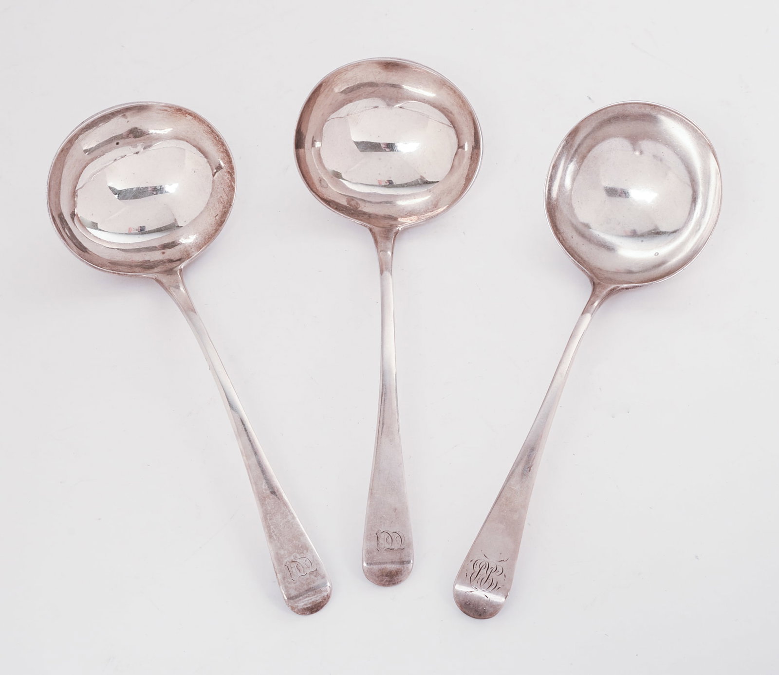 Three London Georgian Silver Ladles. (1 of 3)