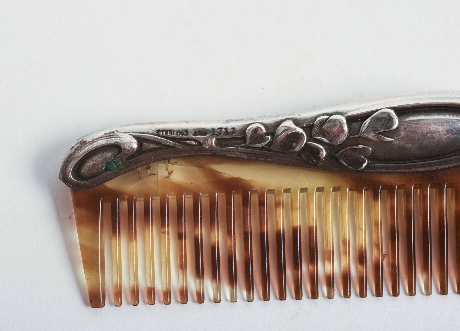 Sterling and Tortoiseshell Pattern Comb. - 2