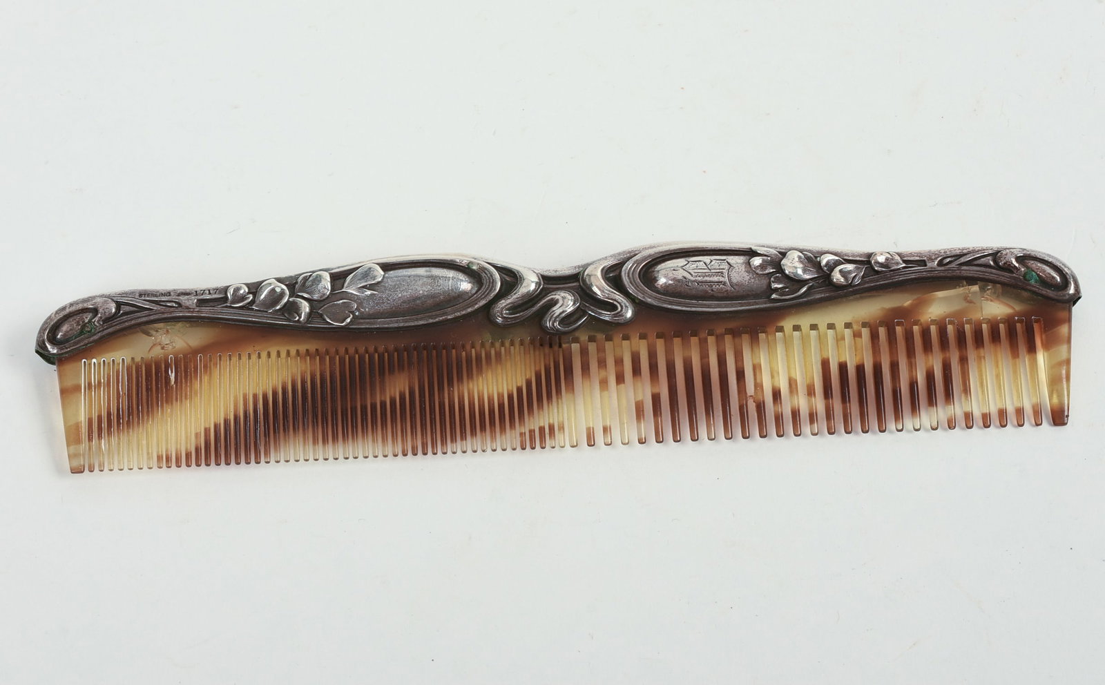 Sterling and Tortoiseshell Pattern Comb. - 3