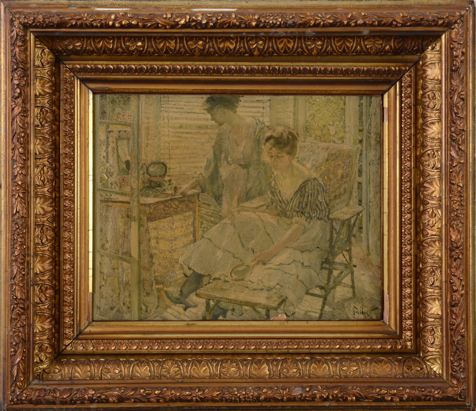 Print, After Millet, in a Gilt Frame. (1 of 2)
