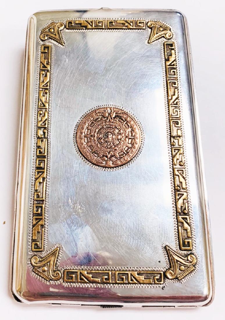 Vintage Mexico Sterling Silver Mayan Aztec Calendar (1 of 6)