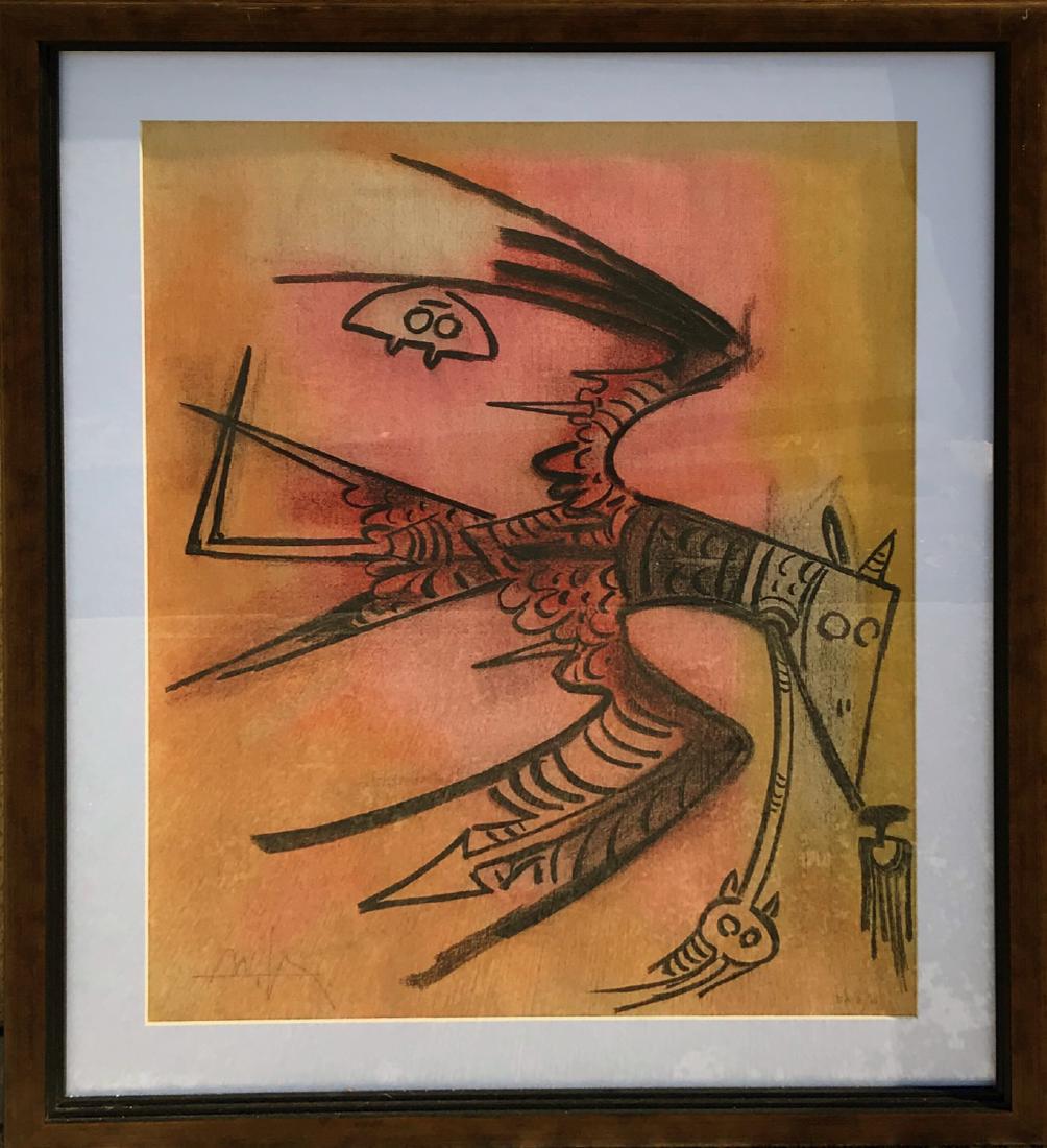 Wifredo Lam Lune Haute, from Pleni Luna 1974: Wifredo Lam Lune Haute, from Pleni Luna1974, measures H 25.6 in. x W 19.69 in.