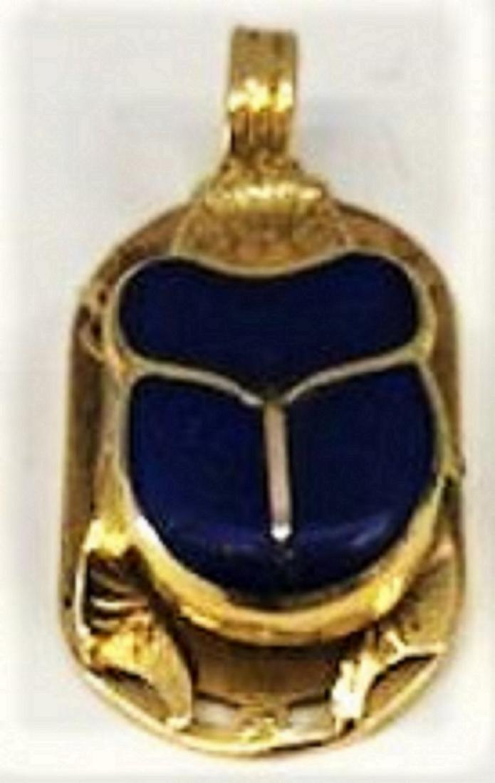Beautiful solid 18k gold scarab (1 of 2)