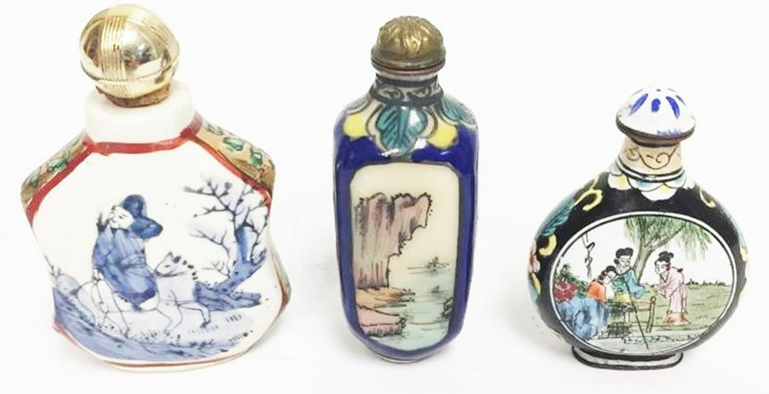 Antique Chinese Snuff Bottles, Set of 3 (1 of 4)