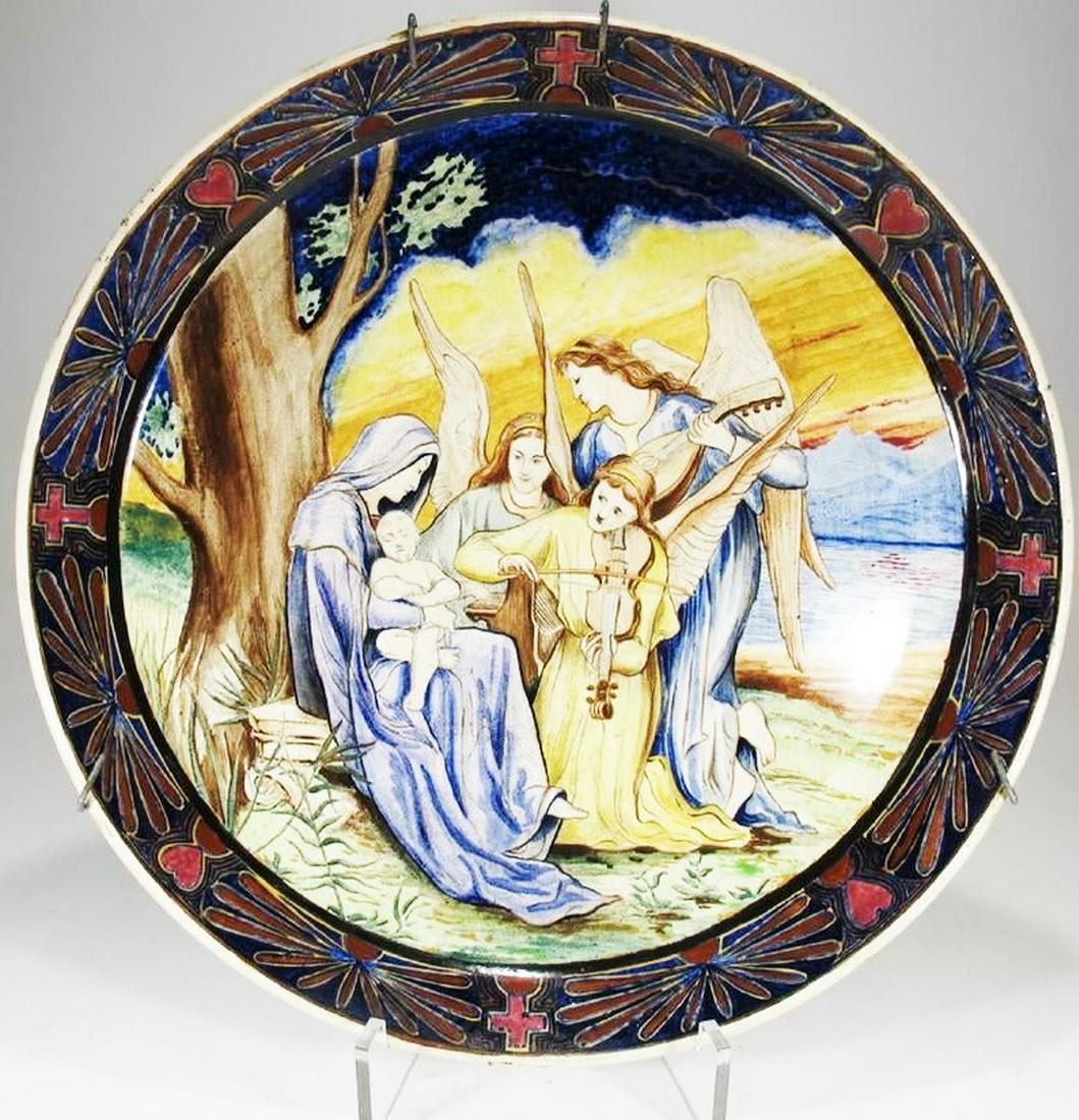Rare antique probably Italian faience plate (1 of 5)