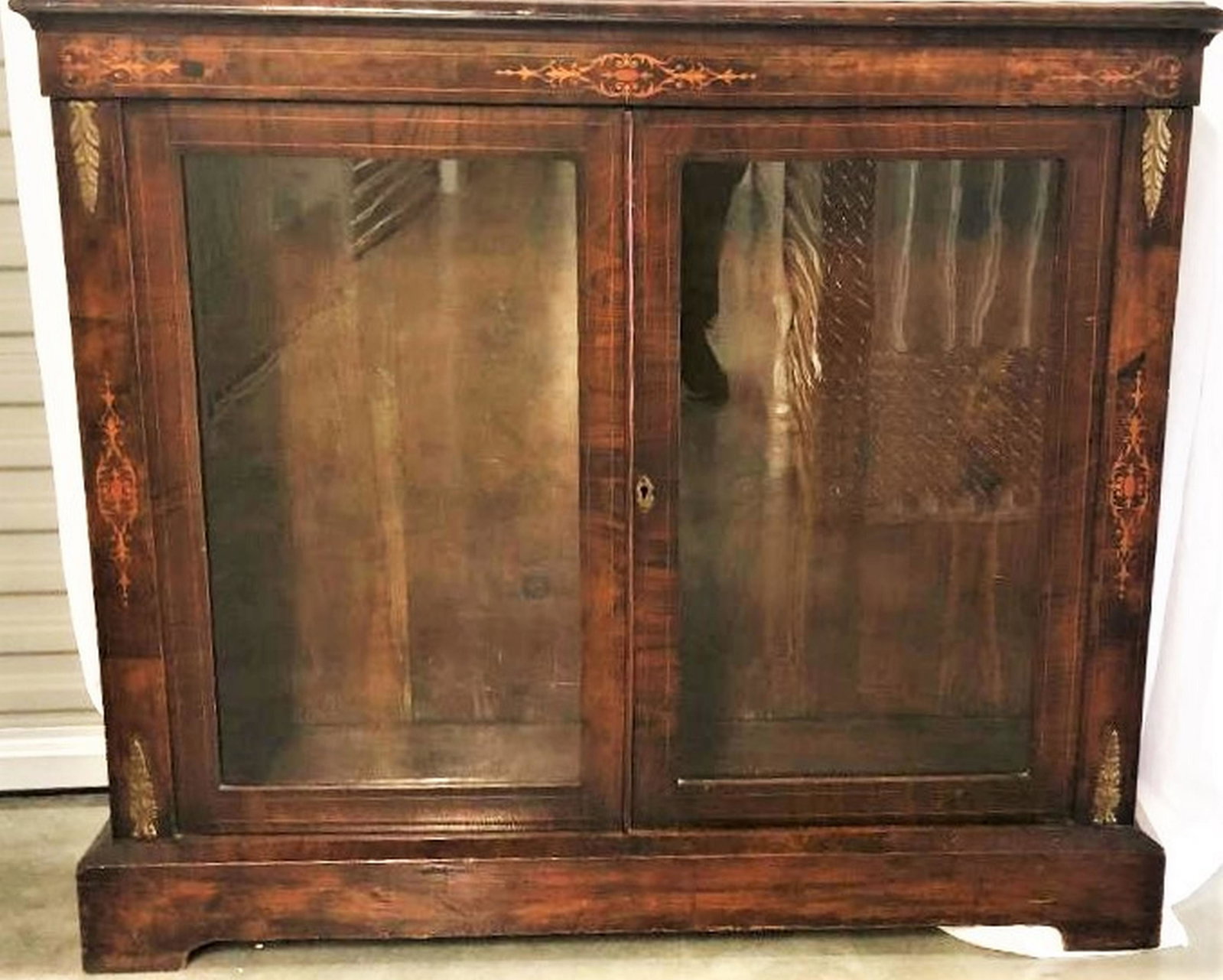 19th Century Biedermeier Display Cabinet period (Louis: 19th Century Biedermeier Display Cabinet period (Louis Philippe), circa 1845 measures 46 x 12 1/2 x 41 1/2 in - 117 x 32 x 105 cm