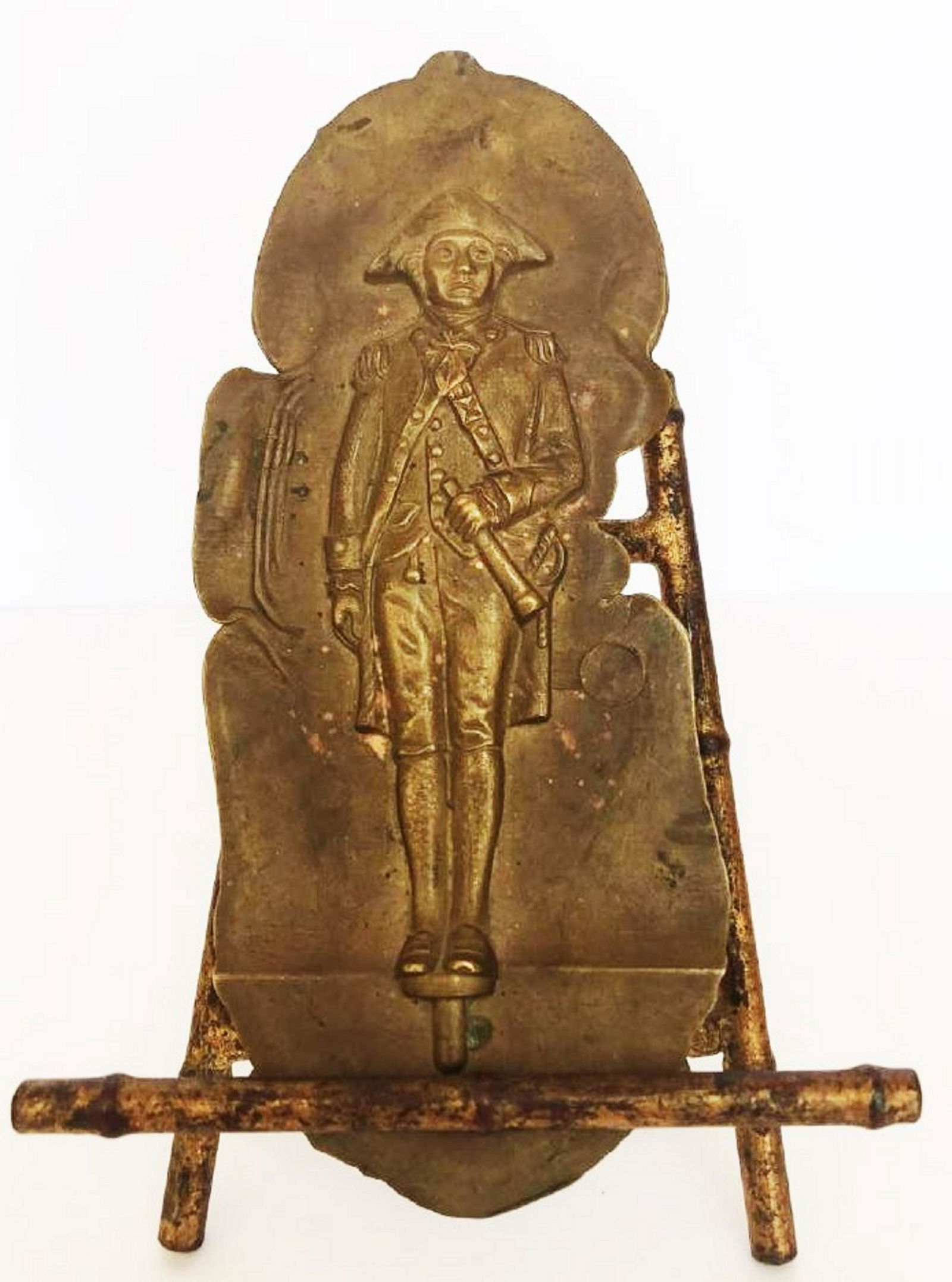 Antique Gilt Bronze Sculpture/Plaque/Wall colonial (1 of 4)