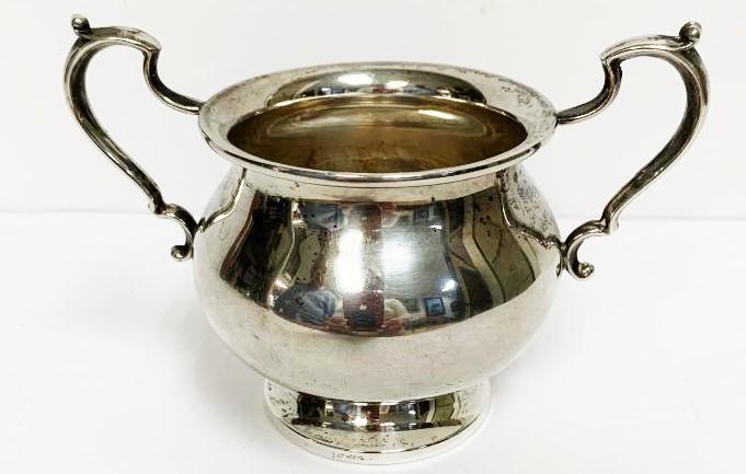 Vintage Cartier Sterling Silver Sugar BowlsÂ : Vintage Cartier Sterling Silver Sugar Bowls measures 3 H X 5 W INCHES