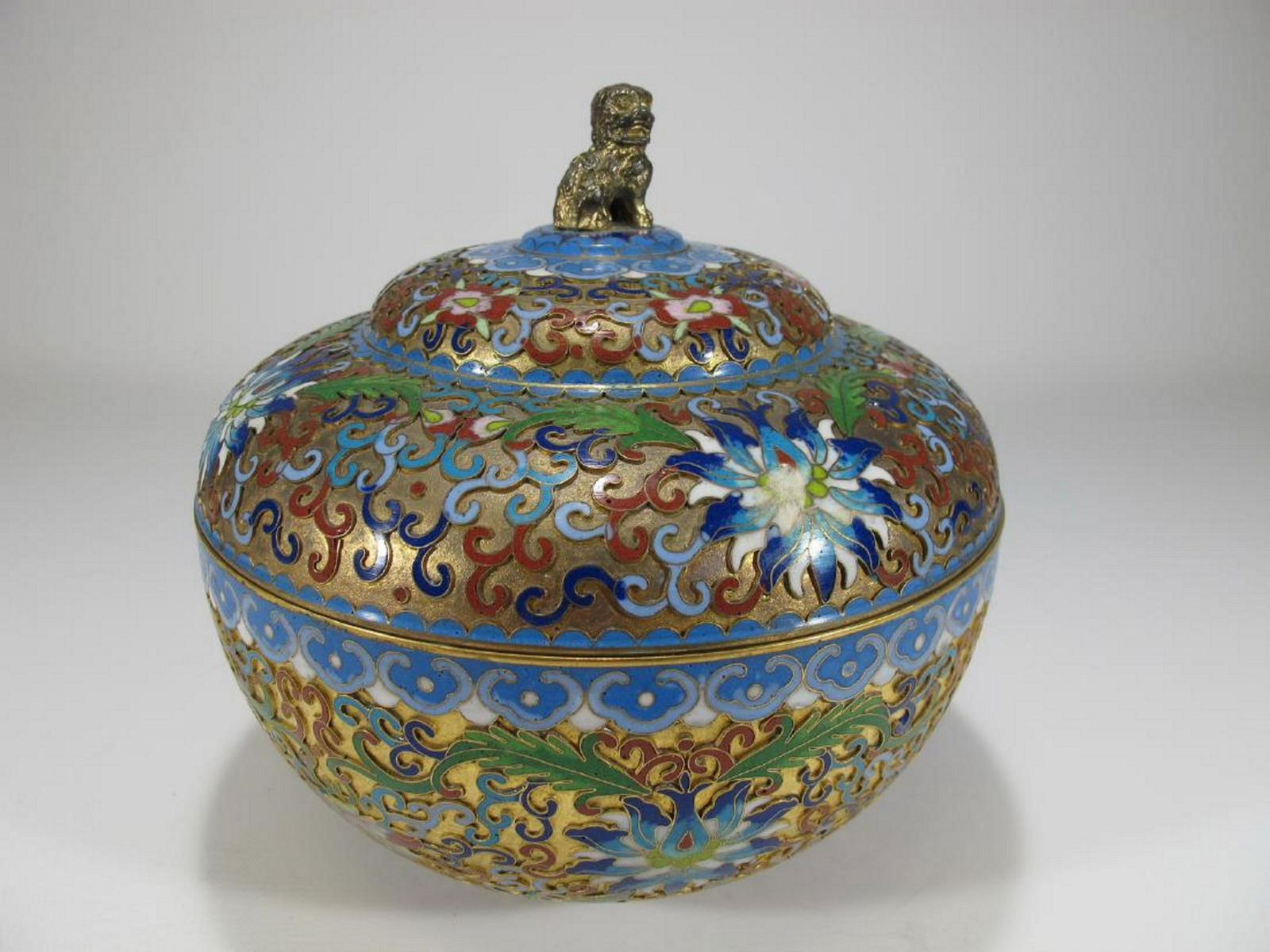 Early 20th c. Chinese Export Cloisonne Enamel Foo Dog (1 of 6)