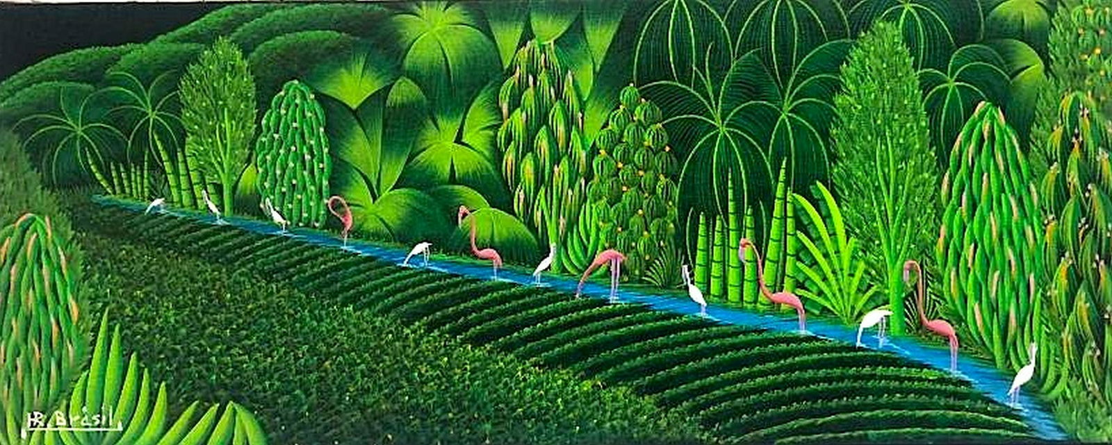 Henri Robert BresilÂ  (1952 - 1999) Haitian Art (1 of 3)