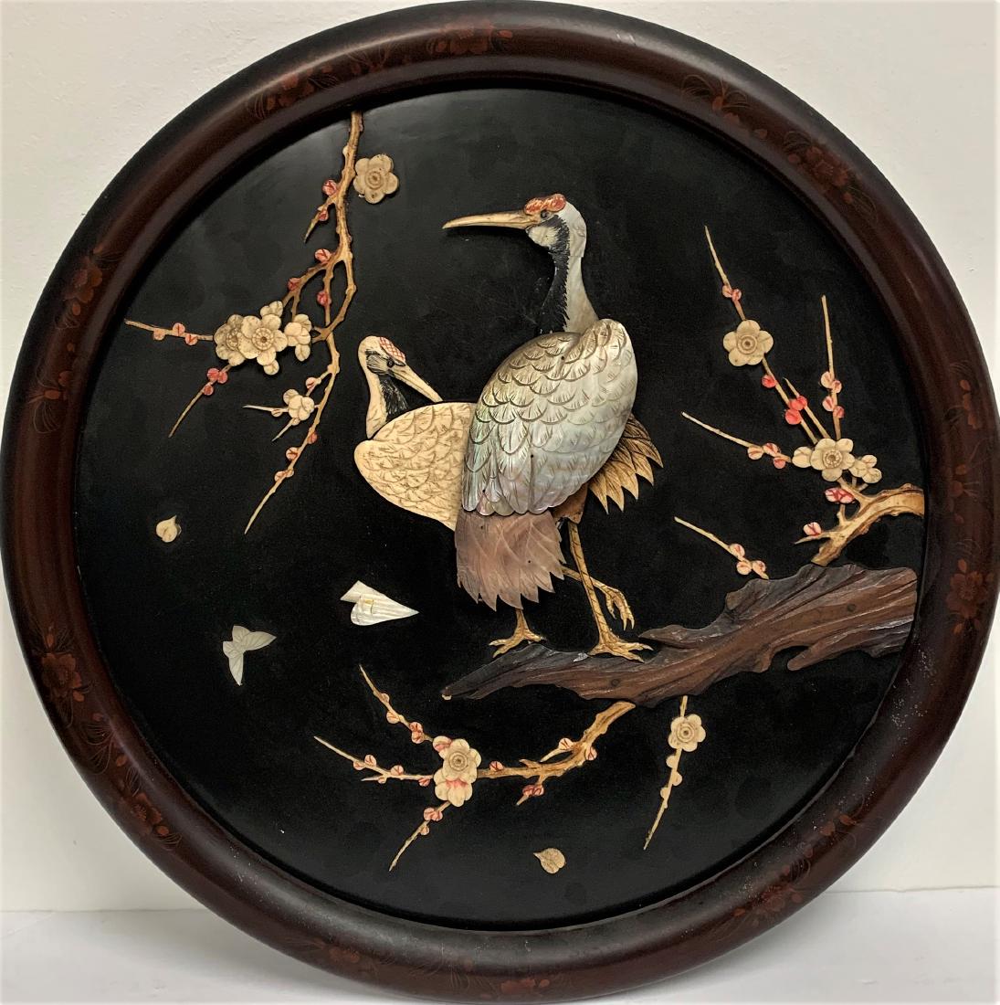 19th century Japanese wall plaque (1 of 2)