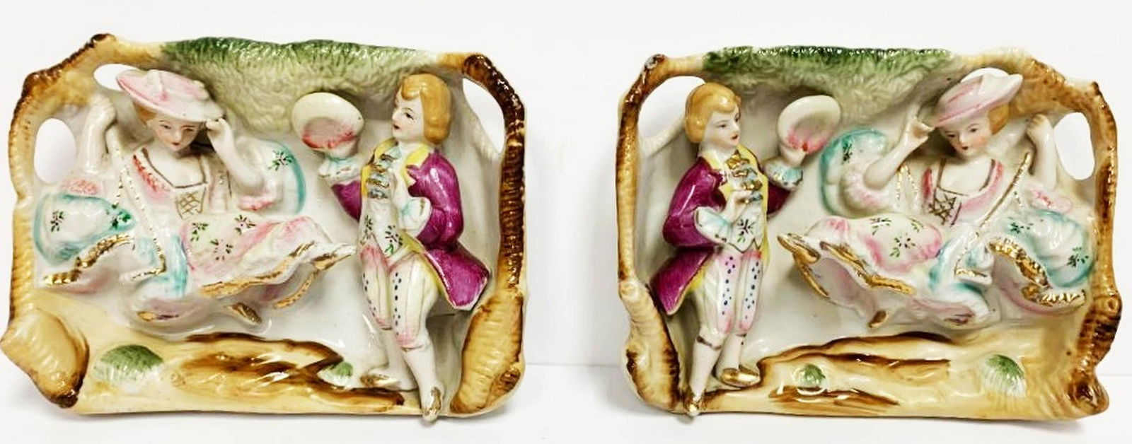 Antique Pair bisque wall plaque: Antique Pair bisque wall plaque ,measures 6 X 5 INCHES