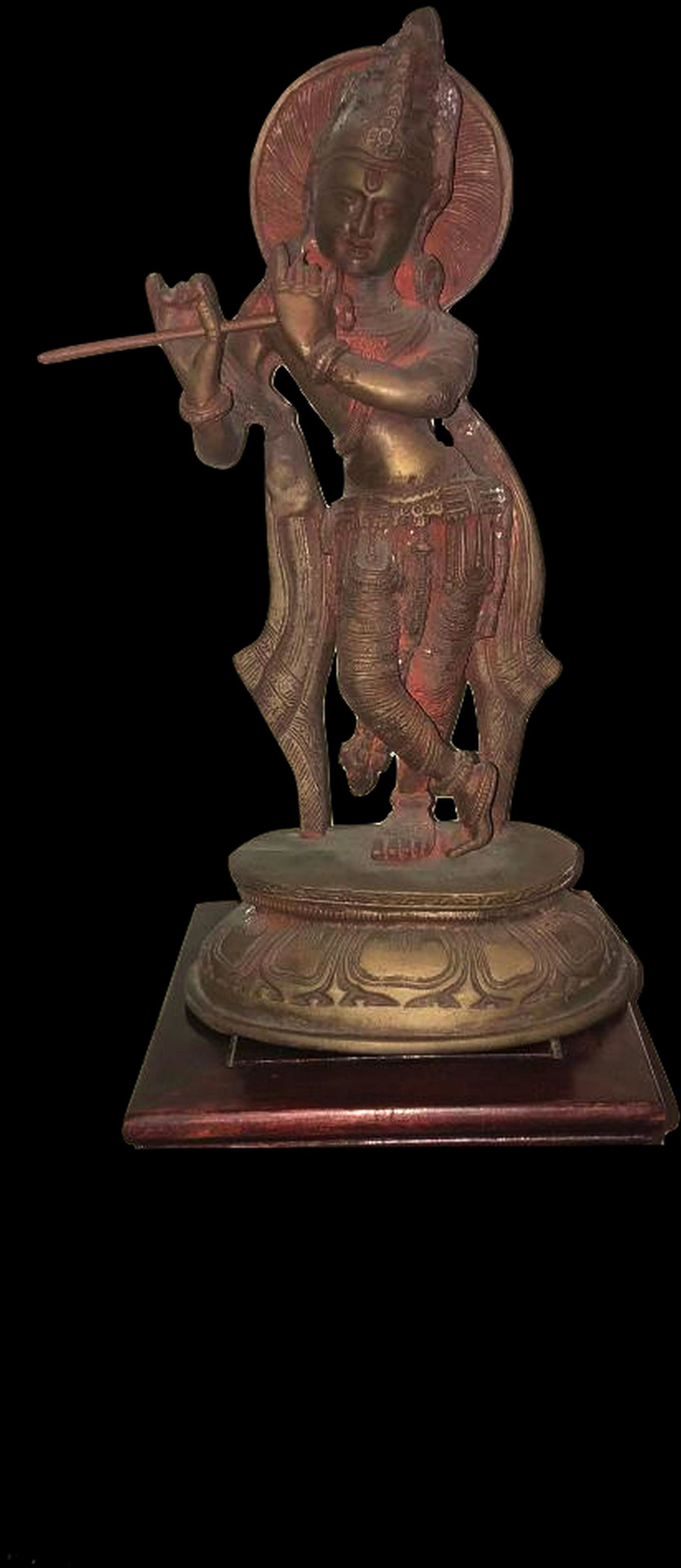 Cast Bronze Hindu Woman Statue, India / Nepal (1 of 1)
