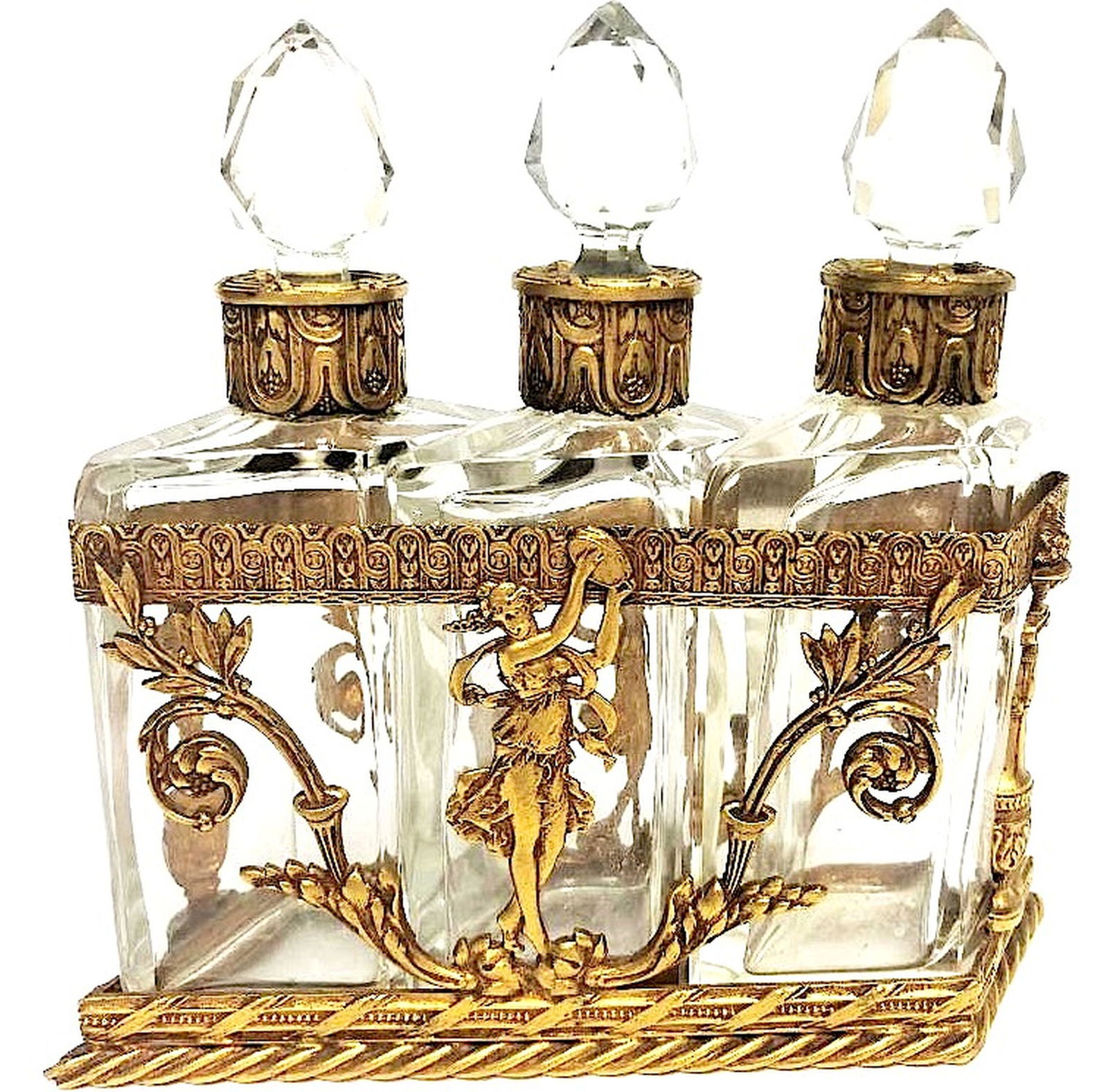 ANTIQUE NAPOLEON III FRENCH BACCARAT GLASS & ORMOLU (1 of 6)