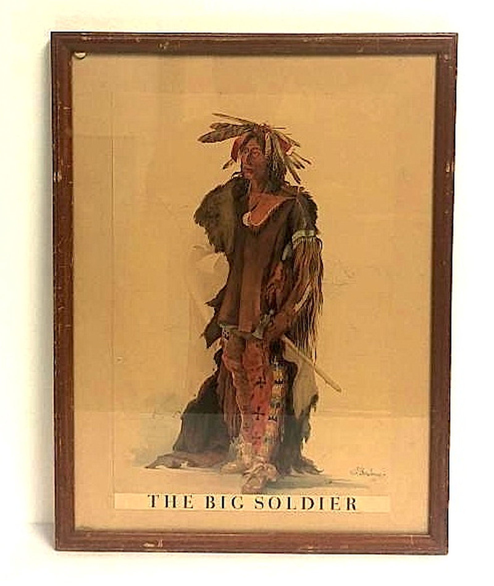 Karl Bodmer ("The Big Soldier"): Karl Bodmer Print Entitled, "The Big Soldier".Ã‚ Chicago: The Lakeside Press, [n.d., circa 1970].Measures 19" X 14" INCHES