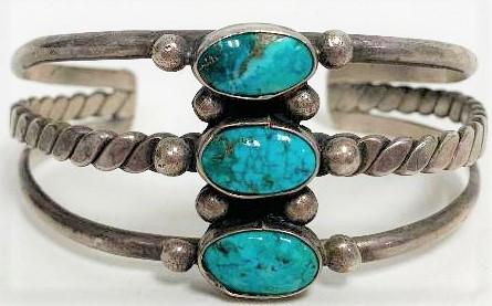 Vintage Native American Sterling Silver Navajo Handmade (1 of 2)