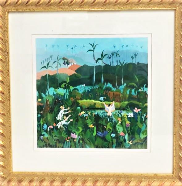 Cuban Artist Agustin Gainza Original Signed Serigraph: Cuban Artist Agustin Gainza Original Signed Serigraph measures 12x9 inchs