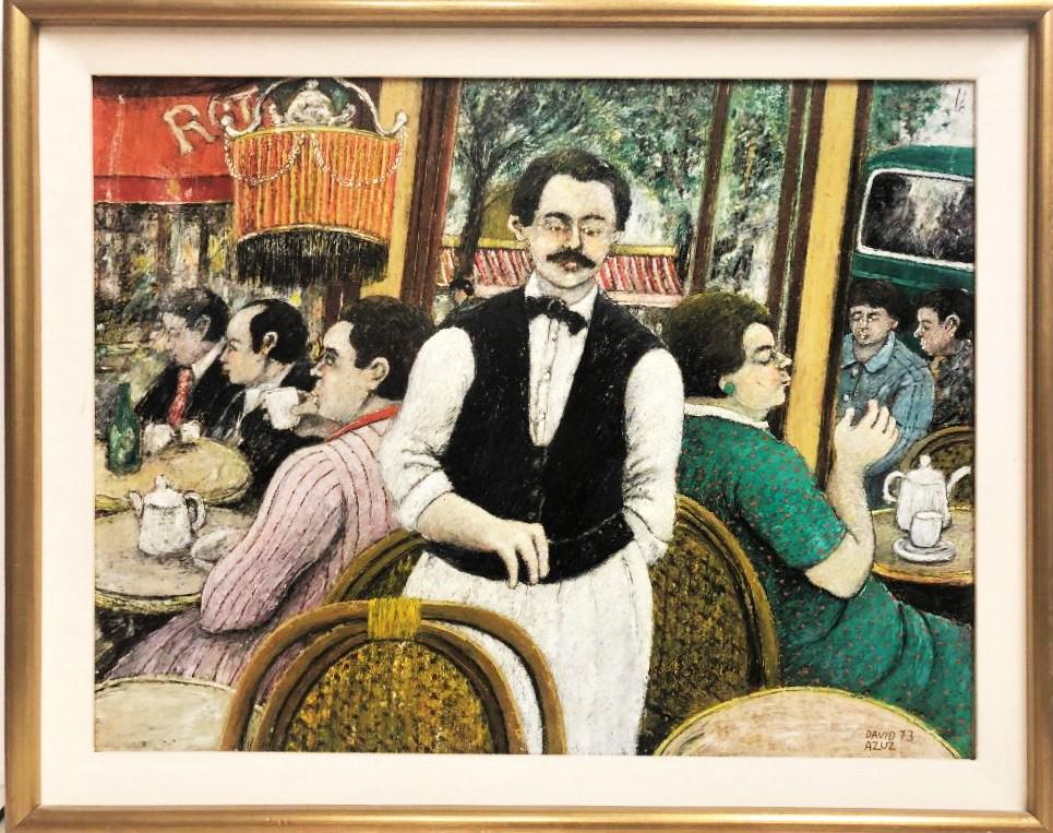 David Azuz (Born 1942) Oil on canvas: David Azuz (Born 1942) oil on canvas measures 25x19 inches