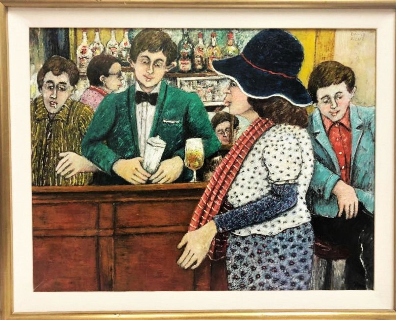 David Azuz (Born 1942) Oil on canvas: David Azuz (Born 1942) oil on canvas measures 25x19 inches